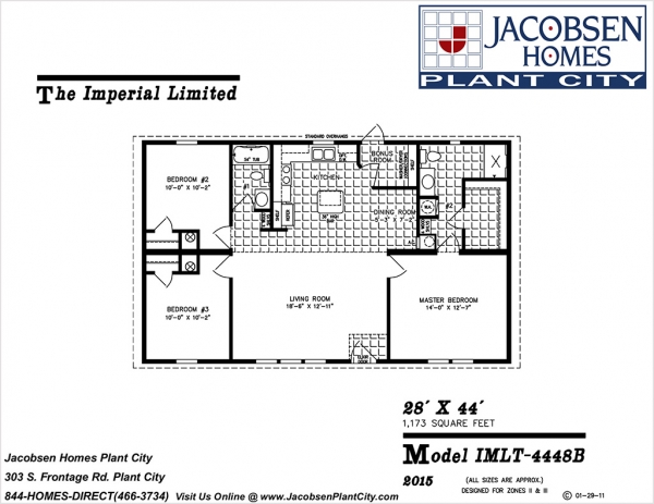 IMLT-4448B Mobile Home Floor Plan - Jacobsen Mobile Homes - Plant City