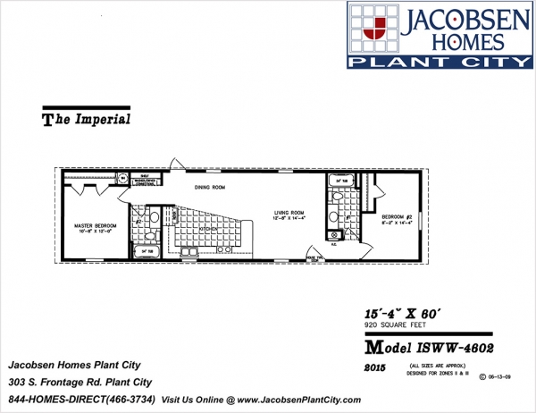 Isww-4602 Mobile Home Floor Plan - Jacobsen Mobile Homes - Plant City